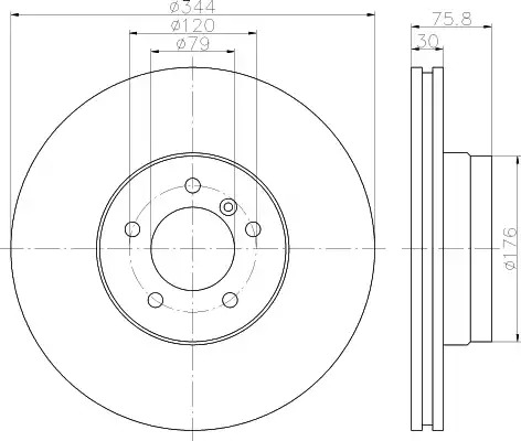 Тормозной диск HELLA PAGID 8DD 355 128-381 (54344PRO_HC)