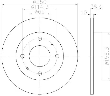 Тормозной диск HELLA PAGID 8DD 355 111-531 (54349PRO)