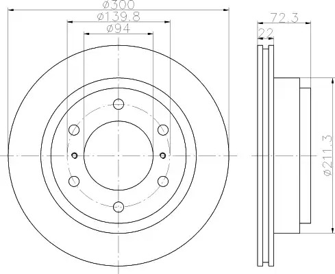 Тормозной диск HELLA PAGID 8DD 355 118-651 (54351PRO)