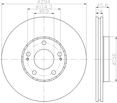 Тормозной диск HELLA PAGID 8DD 355 111-571 (54352PRO)