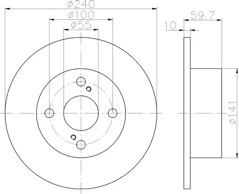 Тормозной диск HELLA PAGID 8DD 355 111-711 (54360)