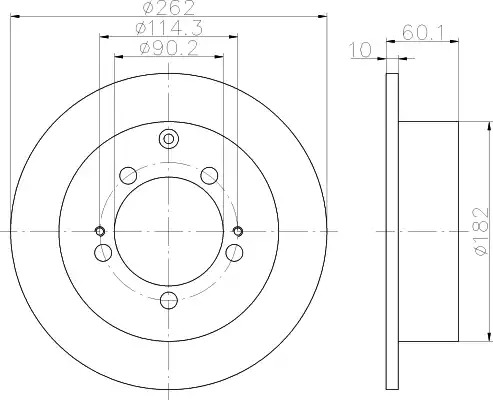 Тормозной диск HELLA PAGID 8DD 355 118-661 (54361PRO)