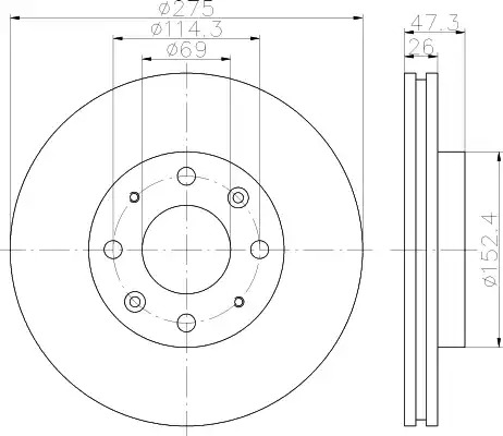 Тормозной диск HELLA PAGID 8DD 355 111-781 (54367)