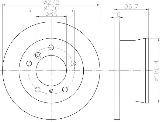 Тормозной диск HELLA PAGID 8DD 355 111-901 (54376PRO)