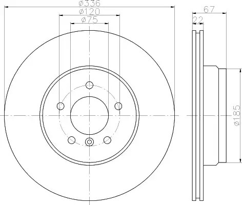 Тормозной диск HELLA PAGID 8DD 355 111-961 (54379PRO)