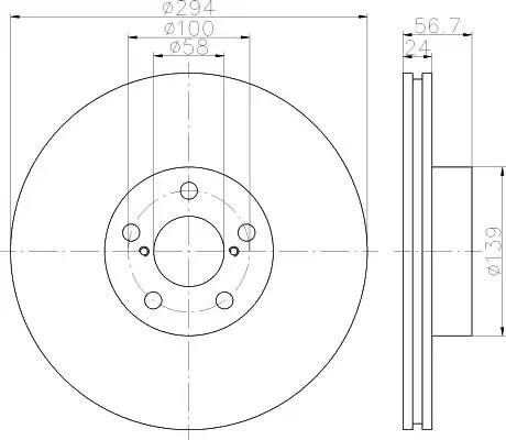 Тормозной диск HELLA PAGID 8DD 355 112-051 (54395)