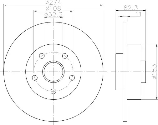 Тормозной диск HELLA PAGID 8DD 355 112-361 (54422PRO)