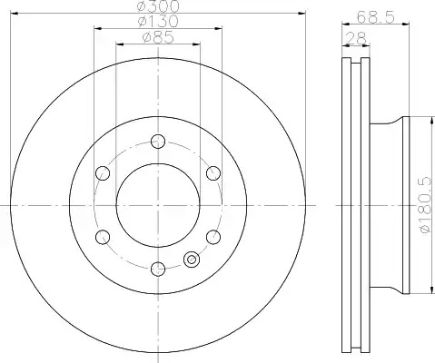 Тормозной диск HELLA PAGID 8DD 355 117-621 (59432)