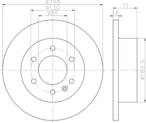 Тормозной диск HELLA PAGID 8DD 355 117-641 (59433)