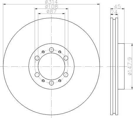 Тормозной диск HELLA PAGID 8DD 355 118-741 (54448PRO)