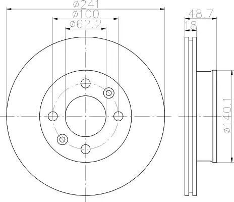 Тормозной диск HELLA PAGID 8DD 355 112-791 (54471)