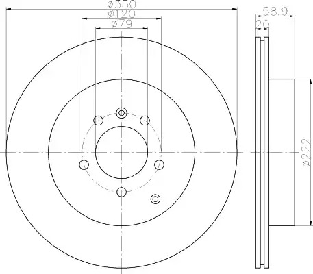 Тормозной диск HELLA PAGID 8DD 355 118-781 (54477PRO)