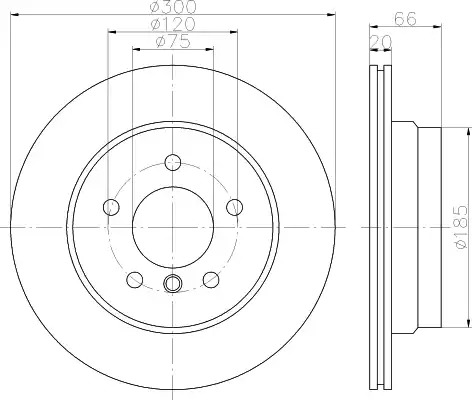 Тормозной диск HELLA PAGID 8DD 355 117-831 (54549PRO)