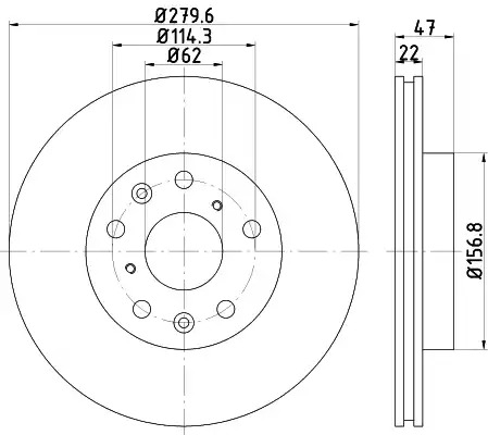 Тормозной диск HELLA PAGID 8DD 355 113-631 (54566)
