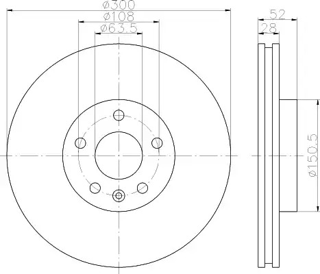 Тормозной диск HELLA PAGID 8DD 355 118-831 (54592PRO)