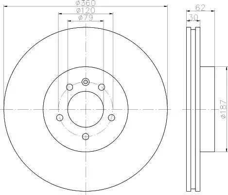 Тормозной диск HELLA PAGID 8DD 355 118-871 (54620PRO)