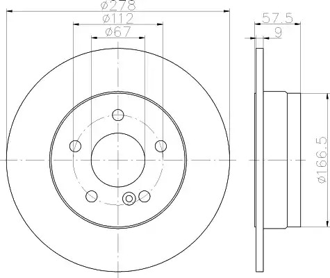 Тормозной диск HELLA PAGID 8DD 355 114-181 (54631PRO)