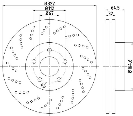 Тормозной диск HELLA PAGID 8DD 355 114-231 (54634)