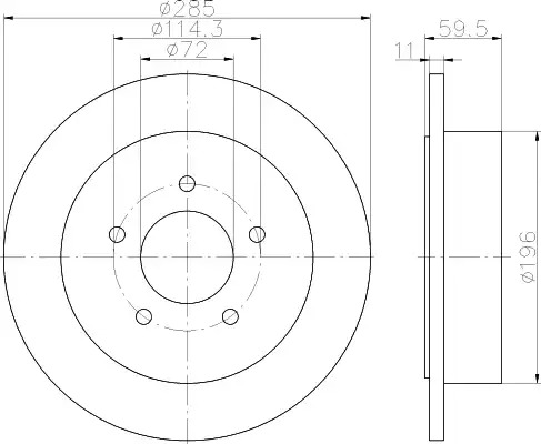 Тормозной диск HELLA PAGID 8DD 355 114-801 (54694PRO)