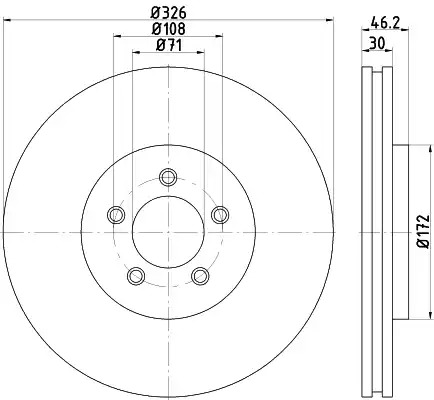 Тормозной диск HELLA PAGID 8DD 355 128-881 (54735PRO_HC)