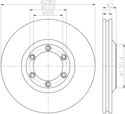 Тормозной диск HELLA PAGID 8DD 355 115-231 (54748PRO)