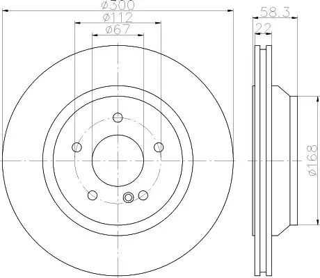 Тормозной диск HELLA PAGID 8DD 355 115-391 (54763PRO)