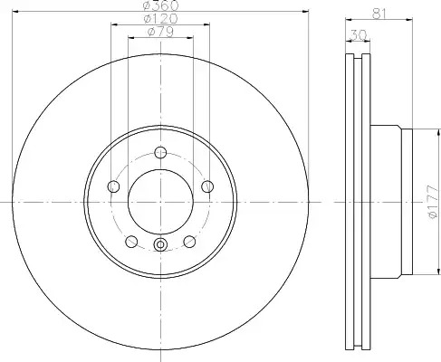 Тормозной диск HELLA PAGID 8DD 355 115-611 (54784PRO)