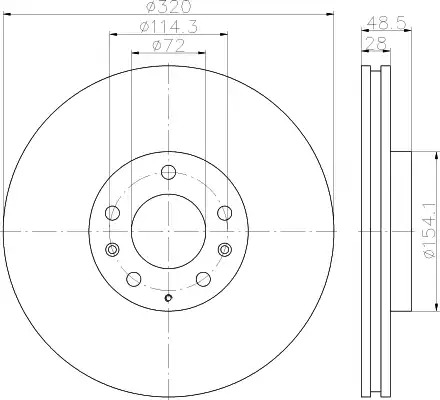 Тормозной диск HELLA PAGID 8DD 355 118-201 (55034PRO)