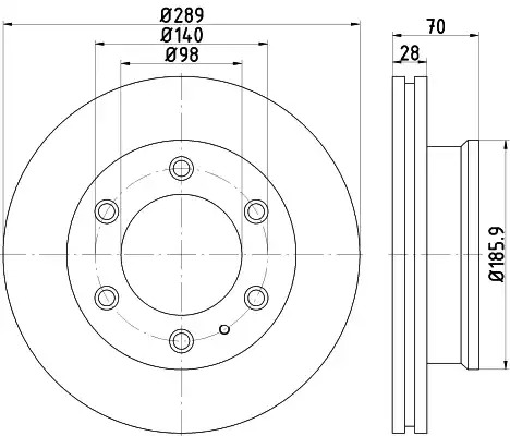 Тормозной диск HELLA PAGID 8DD 355 129-181 (55230PRO_HC)