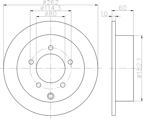 Тормозной диск HELLA PAGID 8DD 355 119-181 (55274PRO)