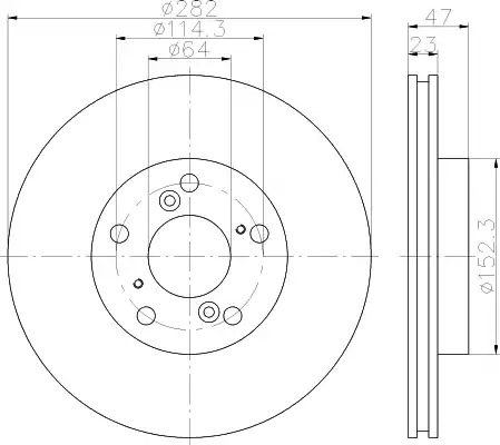 Тормозной диск HELLA PAGID 8DD 355 117-081 (55275PRO)