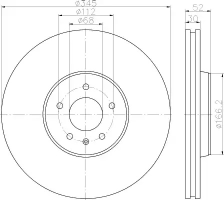 Тормозной диск HELLA PAGID 8DD 355 117-181 (55292PRO)