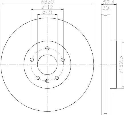 Тормозной диск HELLA PAGID 8DD 355 117-191 (55293PRO)