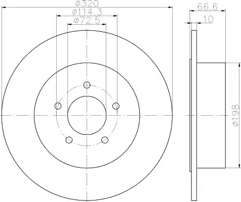 Тормозной диск HELLA PAGID 8DD 355 117-411 (55348PRO)