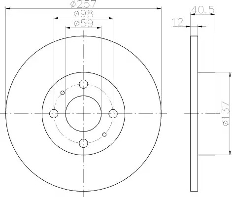 Тормозной диск HELLA PAGID 8DD 355 117-931 (55367PRO)