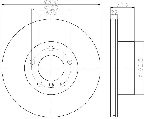 Тормозной диск HELLA PAGID 8DD 355 118-041 (55385PRO)