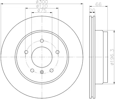 Тормозной диск HELLA PAGID 8DD 355 118-271 (55397PRO)