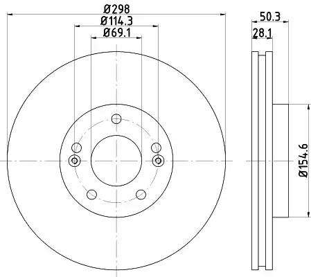 Тормозной диск HELLA PAGID 8DD 355 119-251 (55536PRO)