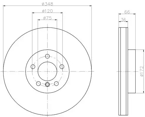 Тормозной диск HELLA PAGID 8DD 355 119-271 (55538PRO)