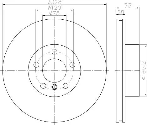 Тормозной диск HELLA PAGID 8DD 355 119-531 (55571PRO)