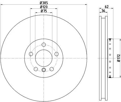 Тормозной диск HELLA PAGID 8DD 355 120-721 (65135PRO_HC)