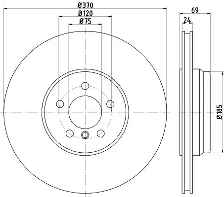 Тормозной диск HELLA PAGID 8DD 355 125-091 (55700PRO)