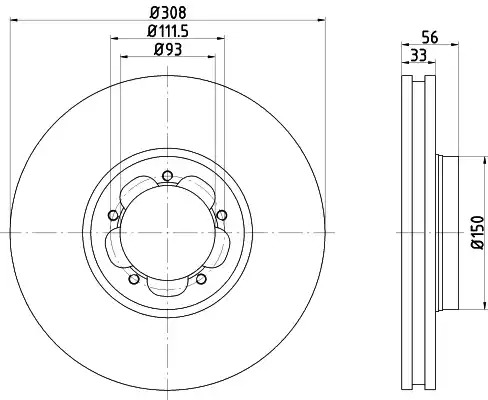 Тормозной диск HELLA PAGID 8DD 355 123-131 (55730PRO)