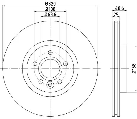 Тормозной диск HELLA PAGID 8DD 355 125-151 (55821PRO)