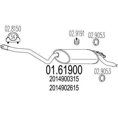 Амортизатор MTS 01.61900