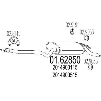 Амортизатор MTS 01.62850