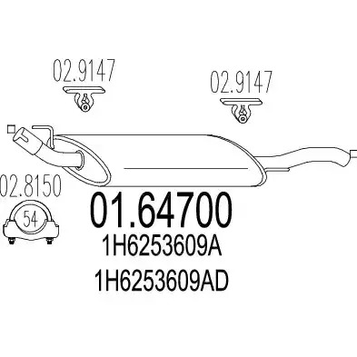 Амортизатор MTS 01.64700