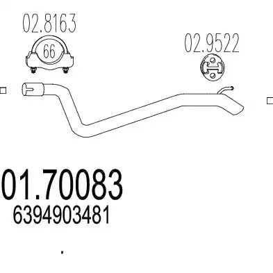 Трубка MTS 01.70083