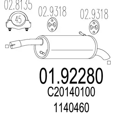 Амортизатор MTS 01.92280