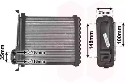 Теплообменник VAN WEZEL 59006085